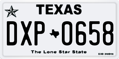 TX license plate DXP0658