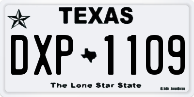 TX license plate DXP1109