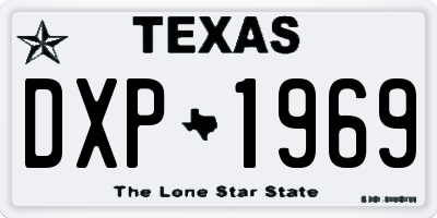 TX license plate DXP1969