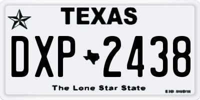 TX license plate DXP2438