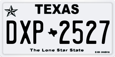TX license plate DXP2527