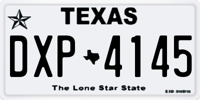 TX license plate DXP4145