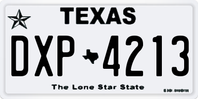 TX license plate DXP4213