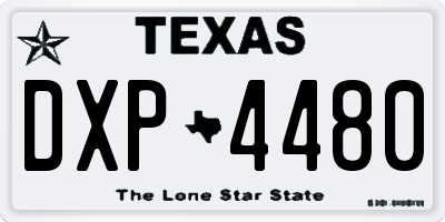 TX license plate DXP4480