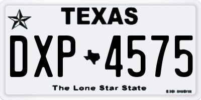 TX license plate DXP4575