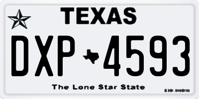 TX license plate DXP4593