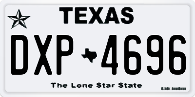 TX license plate DXP4696