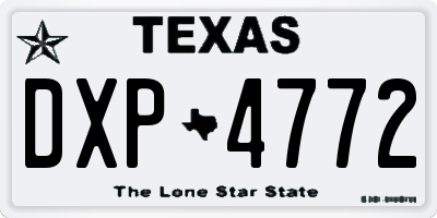 TX license plate DXP4772