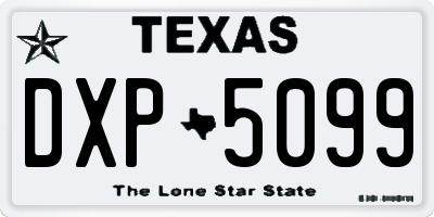 TX license plate DXP5099
