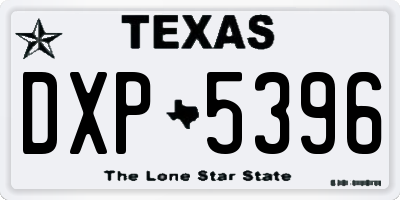 TX license plate DXP5396