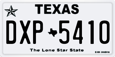 TX license plate DXP5410
