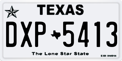 TX license plate DXP5413