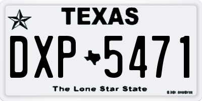 TX license plate DXP5471