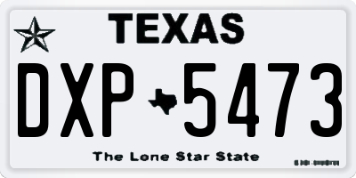TX license plate DXP5473