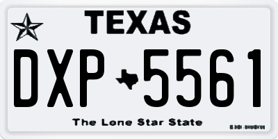 TX license plate DXP5561