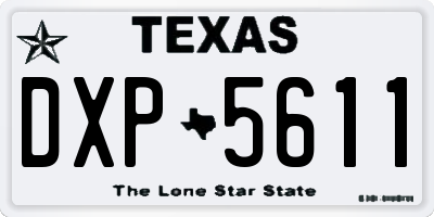 TX license plate DXP5611