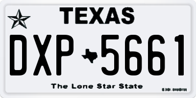 TX license plate DXP5661