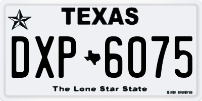 TX license plate DXP6075