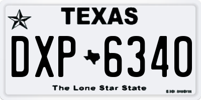 TX license plate DXP6340