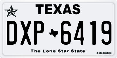 TX license plate DXP6419