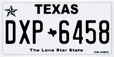 TX license plate DXP6458