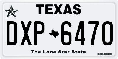TX license plate DXP6470