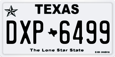 TX license plate DXP6499