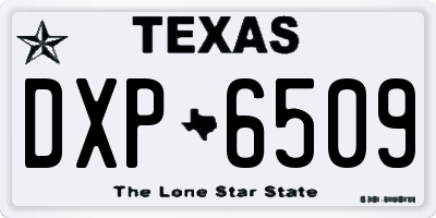 TX license plate DXP6509
