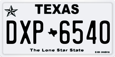 TX license plate DXP6540