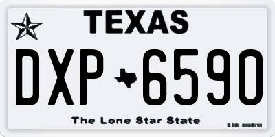 TX license plate DXP6590