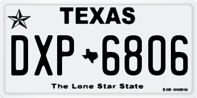 TX license plate DXP6806