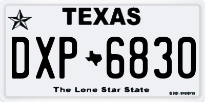 TX license plate DXP6830