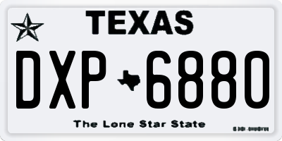 TX license plate DXP6880