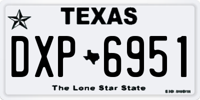 TX license plate DXP6951