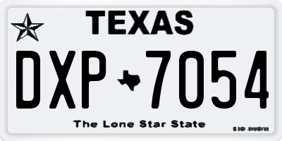 TX license plate DXP7054