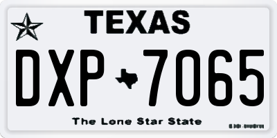 TX license plate DXP7065