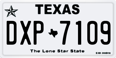 TX license plate DXP7109