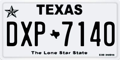 TX license plate DXP7140