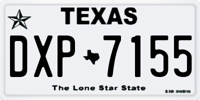 TX license plate DXP7155