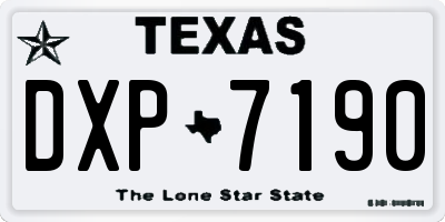 TX license plate DXP7190