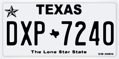 TX license plate DXP7240