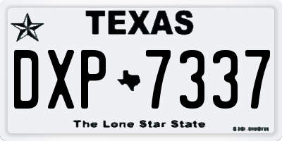 TX license plate DXP7337