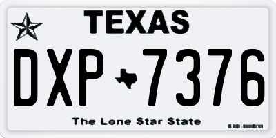 TX license plate DXP7376