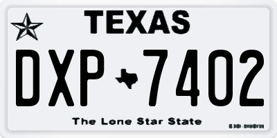 TX license plate DXP7402