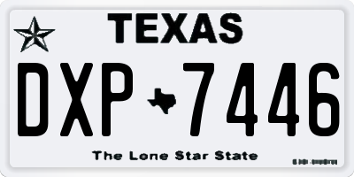 TX license plate DXP7446