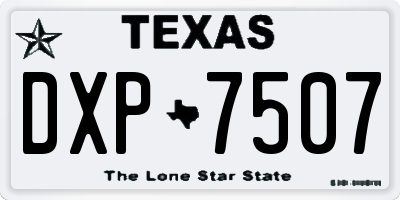 TX license plate DXP7507