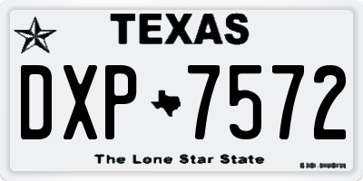 TX license plate DXP7572