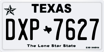 TX license plate DXP7627