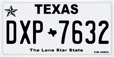 TX license plate DXP7632
