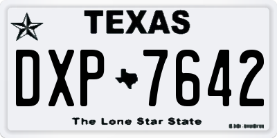 TX license plate DXP7642
